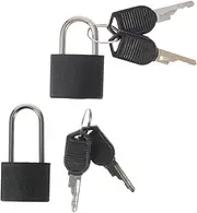 SHINEOFI 2 Sets Small Padlocks with Keys Lightweight Mini Locks for Luggage Gym Lockers Diaries Retro Design for and Secure Storage