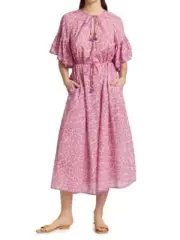 NWT Authentic ZIMMERMANN Leopard Tier-Ruffle A-Line Midi Dress size AU 2