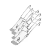 201 Stainless Steel Spring Loaded Toggle Latch Catch Clamp 118.5mm, 4 pcs