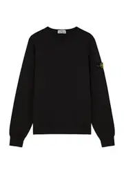Stone Island Kids Logo Cotton Sweatshirt (14 Years) - Black - 14YR (14 Years) 14YR (14 years)