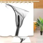 Chlorophytum Waterproof Bathroom Polyester Shower Curtain Liner Water Resistant