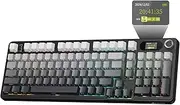 ATTACK SHARK X98PRO Wireless Mechanical Gaming Keyboard, 2.4GHz/USB-C/BT5.0 Gasket Hot Swappable Custom Keyboard, Side Printed PBT Keycaps for PC (Black)