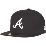 New era 59Fifty Fitted Cap - Atlanta Braves black / white Black/White 7 1/8 - (56,8cm)