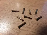 3/32" x 9/16" Bifurcated Split leg solid brass Rivets Oval Head Qty 8