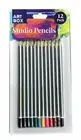 12 Pcs Sketch Pencils Set Sketching Drawing Graphite Charcoal Pencil
