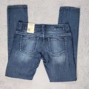 Guess Womens Sz 30 Daredevil Skinny Jeans Revival Wash 33" Inseam NWT