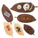 【靜悅•家】胡桃木盤子原木手工樹葉盤家用零食盤果盤創意日式木質托盤茶盤
