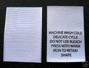 100 PCS PRINTED SEWING CLOTHING CARE INSTRUCTION TAGS - MACHINE WASH COLD
