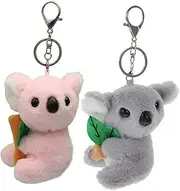 [FRCOLOR] 2Pcs Chains Cute Key Rings for Soft Cartoon Animal Keychain for Backpack Purse Luggage Adorable Adults Lightweight Design