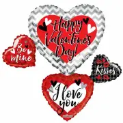 Love Many Hearts Shape Foil Balloon 36 Inch
