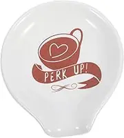 Generic Ceramic Spoon Rest Elegant Kitchen Accessory for Soup Spoons Coffee Utensils Easy to Clean Stylish Design Versatile Use as Condiment Plate Tea Bag Holder