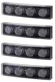 LED White Front Sunvisor Marker Lamps x4 for Scania P/R/G OEM 1910437 series C8