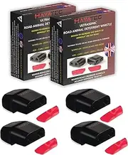 Ultrasonic Deer Animal Warning UK Car Whistle Device - Air Powered HORN FAOR Road Crossing WILDLIFE Driver Safety Adhesive Kit Bike Car Truck Van -4 PCS