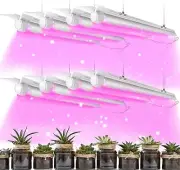 8 Pack LED Grow Light 2FT, 192W(8×24W) High Intensity Full Spectrum Indoor Grow