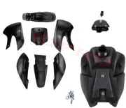 Black Plastics Fairing + Fuel Tank For KLX 110 KX 65 Pit Dirt Bike Atomik 150cc