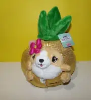 Squishable Undercover Corgi Dog Pineapple Justice Beige Gold Plush 8" w/ Tag