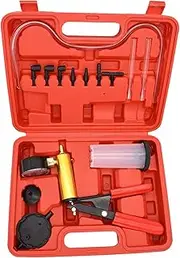 MCNVNEFSAW Hand Held DIY Brake Bleeder Kit Hand Held Vacuum Pump Tester 2 in 1 with Adapters for Automotive Self Bleeding Brake Tool Sheet Metal Tools