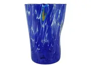 Murano Glass Drinking Tumbler Blue Millefiori