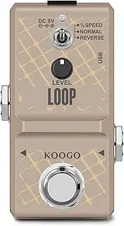 Koogo Guitar Looper Pedal Tiny Loop Station Pedals for Electric Instrument Looping 10Min 3 Modes