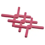 3 Pcs Foldable Silicone Trivet, Trivet Mats for Hot Pots, Red