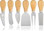 Cheese Knives Set - Cheese Knife, Cheese Spreader, Cheese Fork, Cheese Slicer, Cheese Cutter, Butter Knife – 6PCS Mini Stainless Steel Cheese Knives - Cheese Knife Set for Charcuterie Board