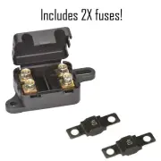 Narva Twin Midi Fuse Holder suits - Dual Battery Installation inc x2 40Amp fuses