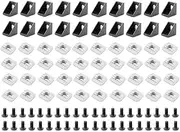 xinyee 100pcs Aluminum Profile Sliding Hammer Nut Connector Set 20pcs Corner Bracket 40pcs 20 Series M5 T-slot Nuts 40pcs M5x8mm Hex Socket Cap Kit