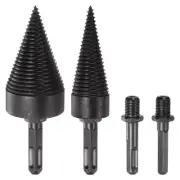 6pcs 32mm 45mm Firewood Drill Bit Wood Log Splitter Drill Square Hex Round Shank