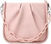 [GJGJTER] Women Shoulder Bag Chain Underarm Bags Pleated Small Handbag Purse Satchel