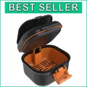 Compact Leak-Proof Denture Bath Box with Draining Basket & Storage Compartment