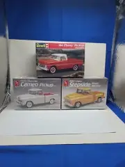 3 Chevy Pickup 1/25 Models Amt 55 Cameo Amt 55 Stepside Street Revell TG