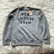 NWT Homage Sweatshirt USA Drinking Team Gray