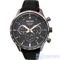 在飛比找蝦皮商城優惠-SEIKO 精工 SSB359P1手錶 黑紅 尼龍皮錶帶 三