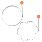 2pcs Egg Ring Egg Ring Fried Circular And Flower Shaped Metal Egg Ring Molds