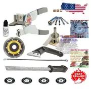 Compact 4-Piece Ceramic Tile Cutting Kit - Effortless Grout and Pipe Solutions