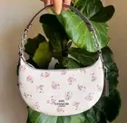 NWT Coach CBA77 Mini Payton Bag With Floral Print Canvas & Leather Chalk Multi