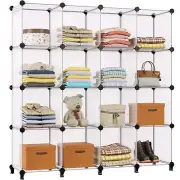 Closet Organizer and Storage, 16-Cube Storage Organizer, Portable Closet Stor...