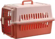 Fzaqwen Pet Carrier for Cats and Dogs Travel Kennel Hard Sided Transport Box, Orange