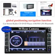 6.2" 2 Din Car Stereo Radio CD DVD Player GPS Bluetooth USB/TF/FM W/Rear Camera (for: Audi)