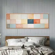 Modern Abstract Framed Minimalist Mid Century Modern Wall Art Large Horizontal Ultra Wide Framed Mcm Art