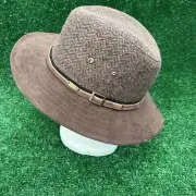 Stetson Mens Gable Safari Hat Wool Polyester Herringbone Medium New With Tag