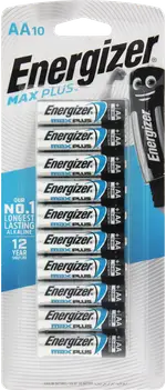 Energizer Max Plus AA Batteries 10 Pack