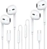 MOSWAG USB C Earphones, in Ear Wired Headphones with Microphone for Samsung S23/Note 20/Pixel 7 MacBook Pro and Other Smartphones with USB C Interface