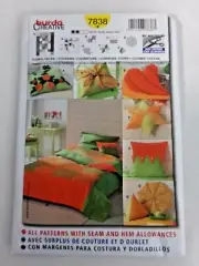 Burda Creative 7838 Sewing Pattern Pillows Cushions Quilt Uncut