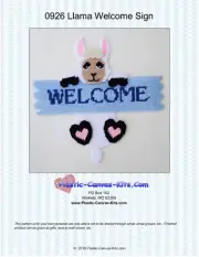 Llama Welcome Sign- Plastic Canvas Pattern or Kit