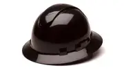 Vented Full Brim Hard Hat 4 Point Ratchet Suspension Black Medium