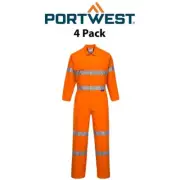 Portwest Mens 4 Packs Bizflame Flame Resistant Coverall with Tape MF922