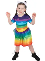 Gabby’s Dollhouse Girls Rainbow Cat Costume
