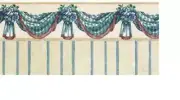 Dollhouse Wallpaper Benjamin's Swag (Blue) #MG202D23