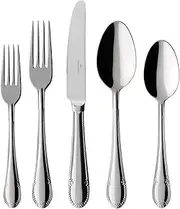 [Villeroy & Boch] Mademoiselle Cutlery Set 30 Pieces for 6 People, Dishwasher Safe, Rustproof, Knife, Fork, Spoon, Luxury Cutlery Set, Dinner, 18/10 Stainless Steel